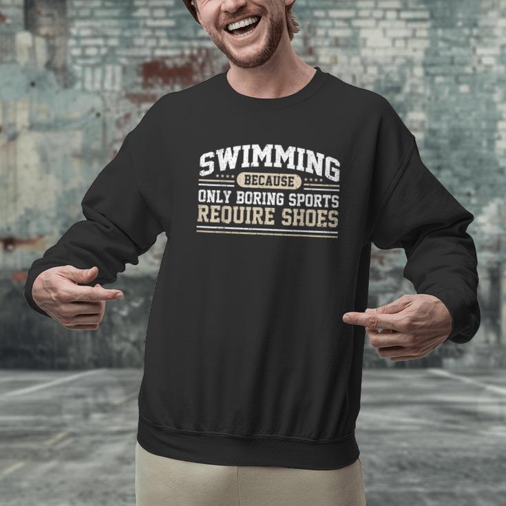 Swimming Saying Swimmer Humor Swim Men Graphic Sweatshirt