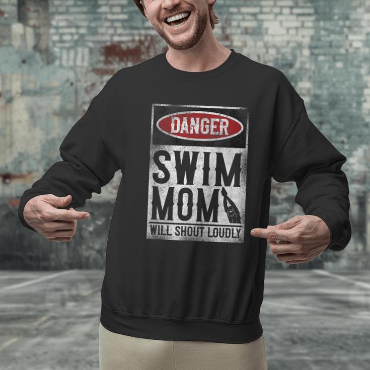 Swimming Swimmer DANGER Swim Mom Men Graphic Sweatshirt Swimming Swimmer DANGER Swim Mom Men Graphic Sweatshirt