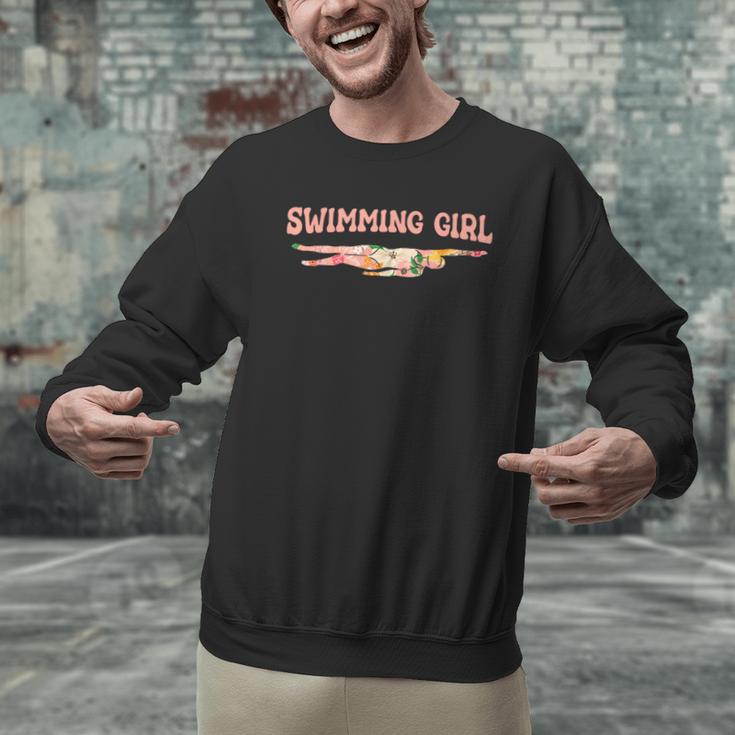 Swimming Swimming Water Sports Swimmer Men Graphic Sweatshirt Swimming Swimming Water Sports Swimmer Men Graphic Sweatshirt