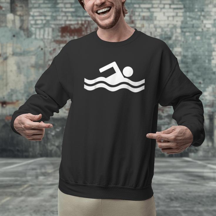 Swimming Symbol Men Graphic Sweatshirt Swimming Symbol Men Graphic Sweatshirt