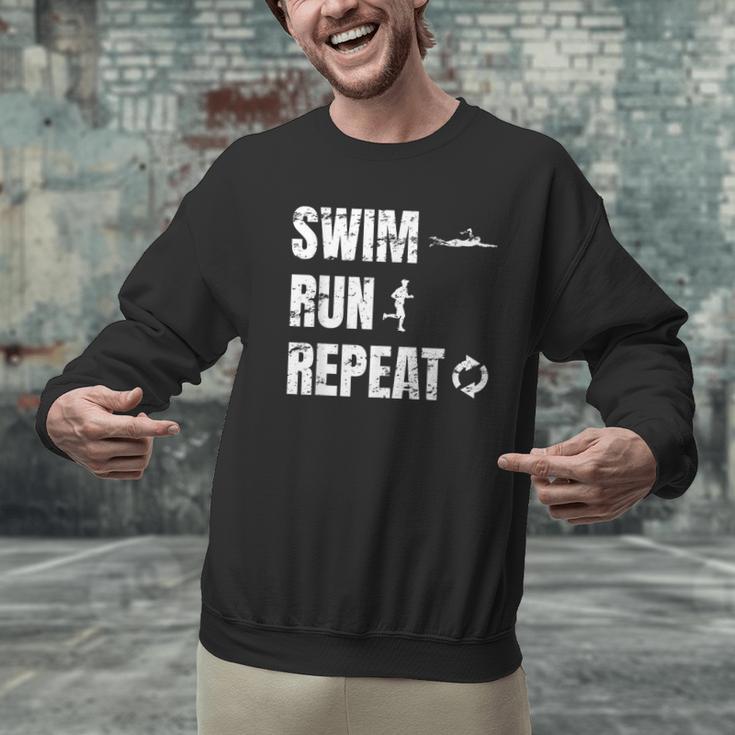 Swimrun Endurance Sports Swimming Running Swim Run Men Graphic Sweatshirt Swimrun Endurance Sports Swimming Running Swim Run Men Graphic Sweatshirt