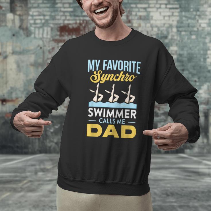 Synchronized Swimming Dad Favorite Synchro Swimmer Artistic Men Graphic Sweatshirt