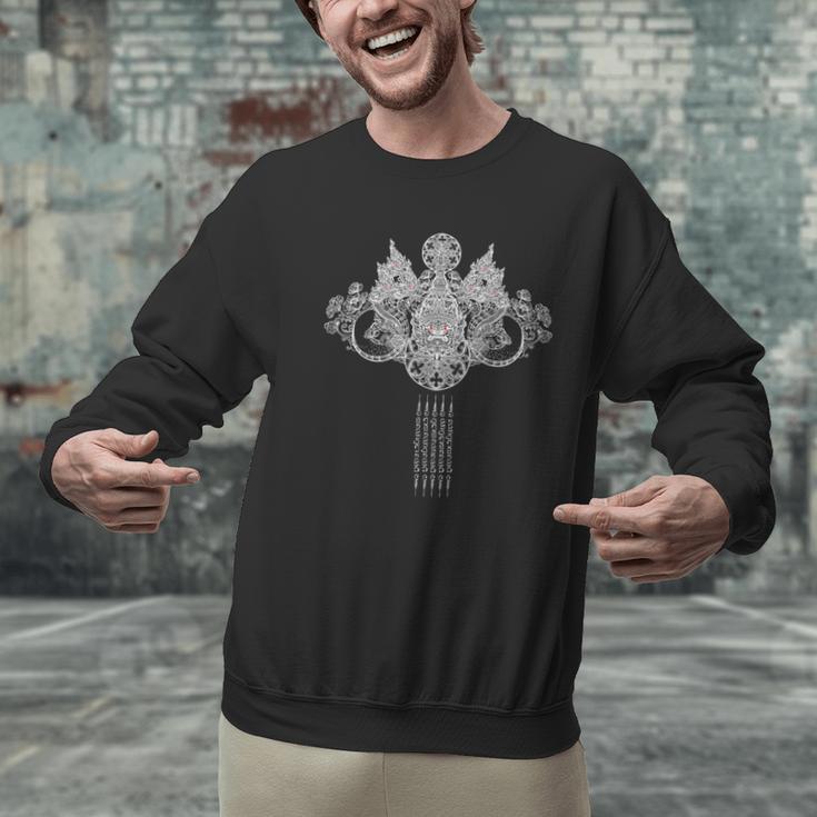 Thai Sak Yant Tattoo Muay Thai Art Men Graphic Sweatshirt