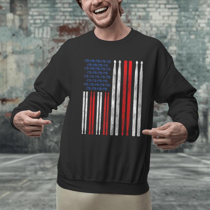 USA Flag Drumsticks Drum Kit Men Graphic Sweatshirt USA Flag Drumsticks Drum Kit Men Graphic Sweatshirt