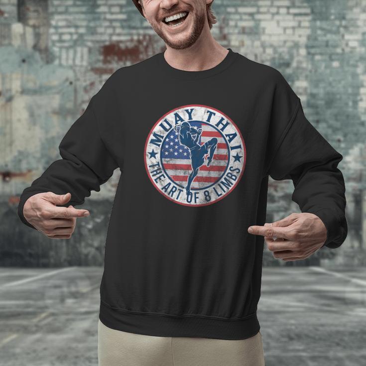 Vintage Muay Thai Karate Boxing Mixed Martial Arts Men Graphic Sweatshirt Vintage Muay Thai Karate Boxing Mixed Martial Arts Men Graphic Sweatshirt