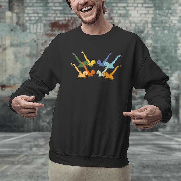 Vintage Synchronized Swimming Artistic Swimming Men Graphic Sweatshirt