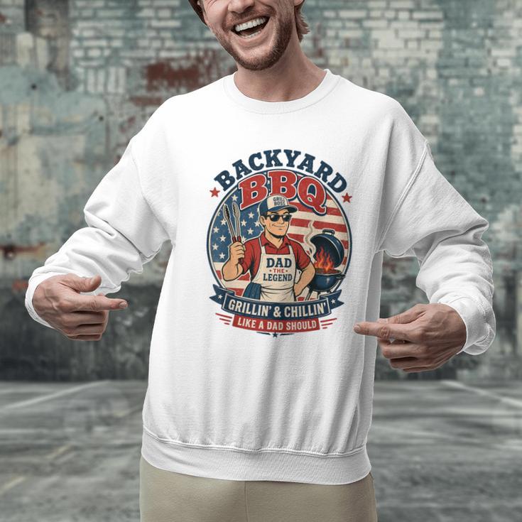 Backyard BBQ Dad Grill Boss Patriotic Fourth Of July Barbecu Men Graphic Sweatshirt Backyard BBQ Dad Grill Boss Patriotic Fourth Of July Barbecu Men Graphic Sweatshirt