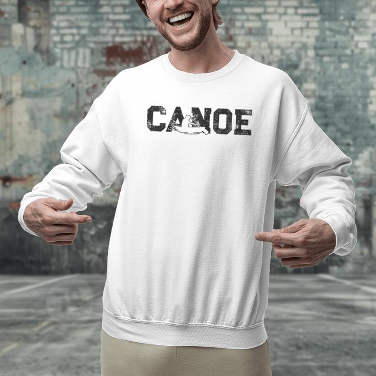 Canoe Canoeing Vintage Canoe Raglan Baseball Tee Men Graphic Sweatshirt
