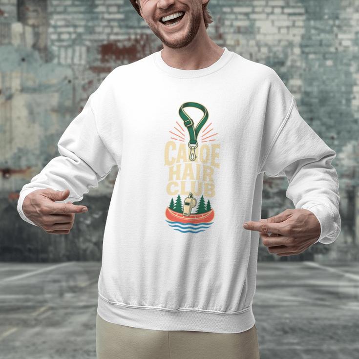 Canoe Hair Club Paddling Retro Comfort Colors Crop Top Men Graphic Sweatshirt