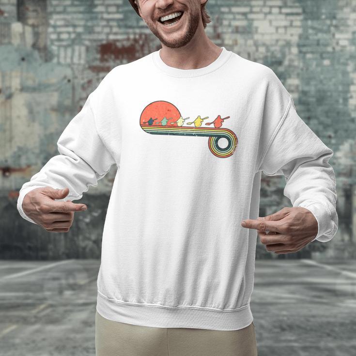 Canoe Retro Vintage Sunset Rainbow Raglan Baseball Tee Men Graphic Sweatshirt