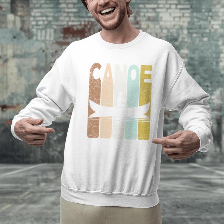 Canoe Vintage Canoeing Retro Canoe Paddling Premium Tri-Blend Men Graphic Sweatshirt