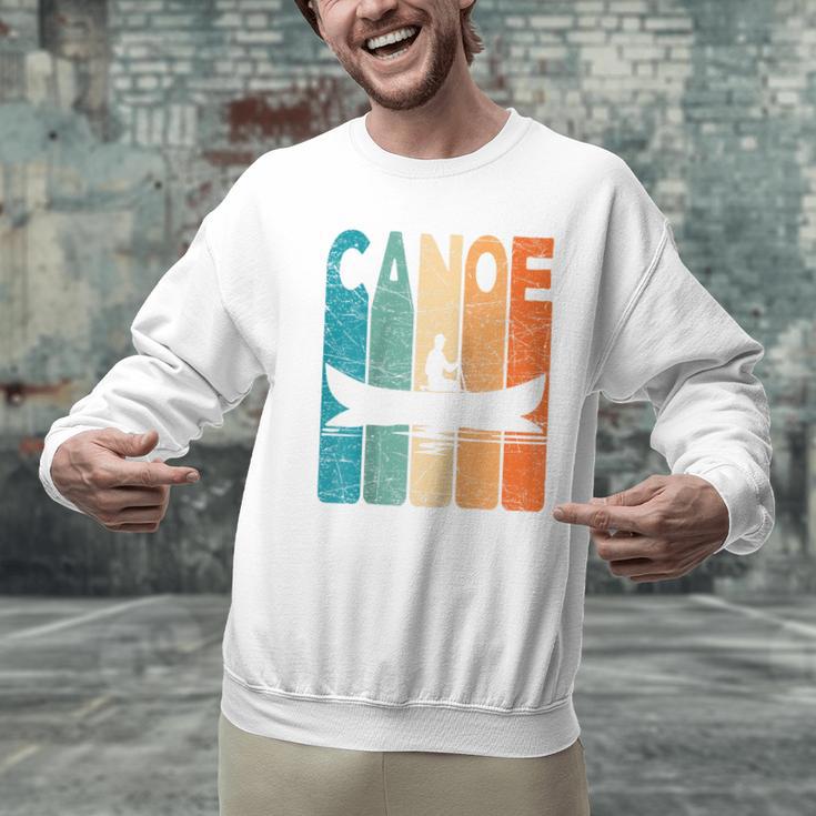 Canoe Vintage Canoeing Retro Canoe Paddling Raglan Baseball Tee Men Graphic Sweatshirt