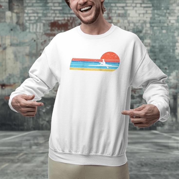 Canoes-Rowing Canoe-Rower Canoeing-Canoeist Vintage Canoes Raglan Baseball Tee Men Graphic Sweatshirt