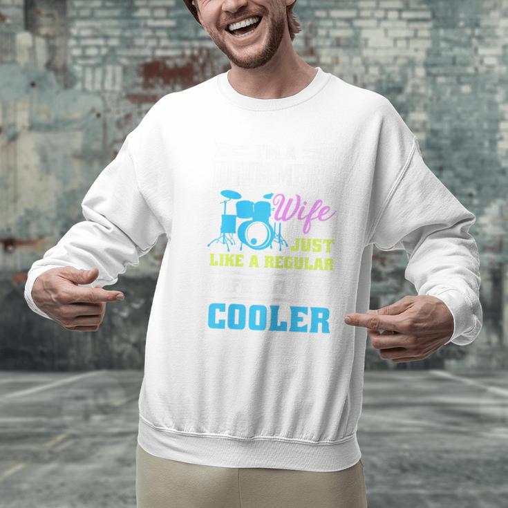 Cool Drum Kit Percussionist Drummer Wife Quote Image T-Shirt Men Graphic Sweatshirt Cool Drum Kit Percussionist Drummer Wife Quote Image T-Shirt Men Graphic Sweatshirt