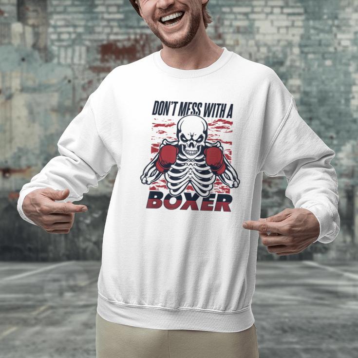 Don't Mess With A Boxer Kickboxer Fan Muay Thai Boxing Men Graphic Sweatshirt Don't Mess With A Boxer Kickboxer Fan Muay Thai Boxing Men Graphic Sweatshirt