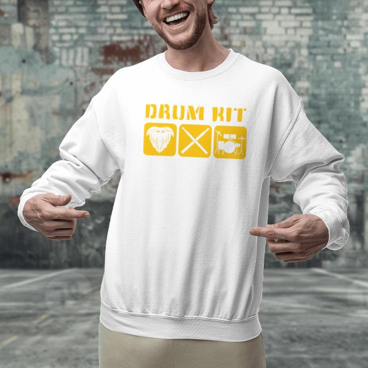 Drum Kit Band Drumming Drumsticks Musical Drums Men Graphic Sweatshirt