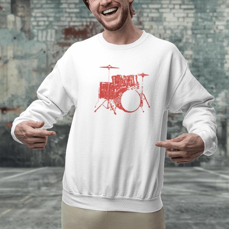 Drum Kit Drummer Band Musical Instrument Rock Music Men Graphic Sweatshirt Drum Kit Drummer Band Musical Instrument Rock Music Men Graphic Sweatshirt