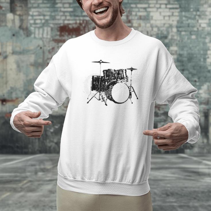 Drum Kit Drummer Band Musical Instrument Rock Music Raglan Baseball Tee Men Graphic Sweatshirt Drum Kit Drummer Band Musical Instrument Rock Music Raglan Baseball Tee Men Graphic Sweatshirt