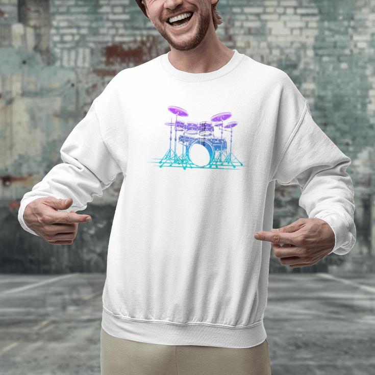 Drum Kit Set Drummer Zip Men Graphic Sweatshirt Drum Kit Set Drummer Zip Men Graphic Sweatshirt