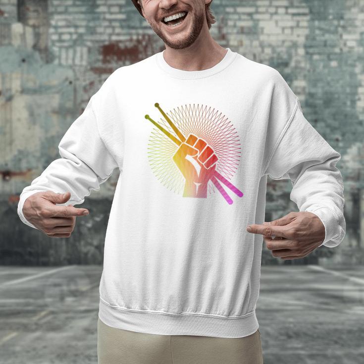 Drummer Drumsticks Fist Drum Kit Sweatshirt Men Graphic Sweatshirt Drummer Drumsticks Fist Drum Kit Sweatshirt Men Graphic Sweatshirt