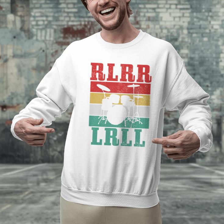 Drummer RLRR LRLL Vintage Drum Kit Sweatshirt Men Graphic Sweatshirt