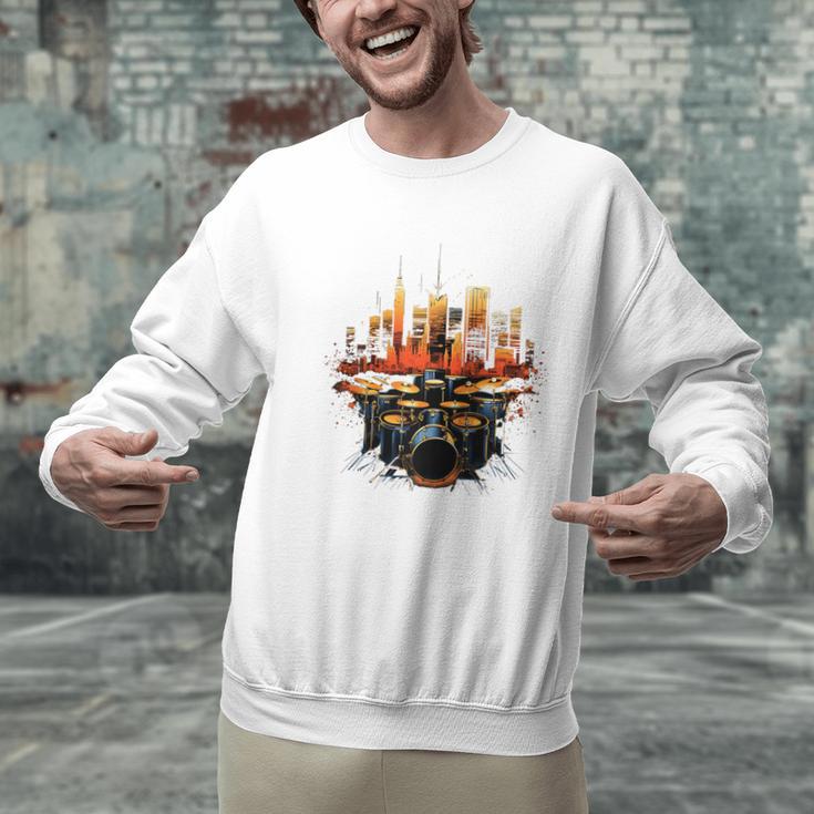 Drumset Drum Kit Music Drummer Drumming Raglan Baseball Tee Men Graphic Sweatshirt Drumset Drum Kit Music Drummer Drumming Raglan Baseball Tee Men Graphic Sweatshirt