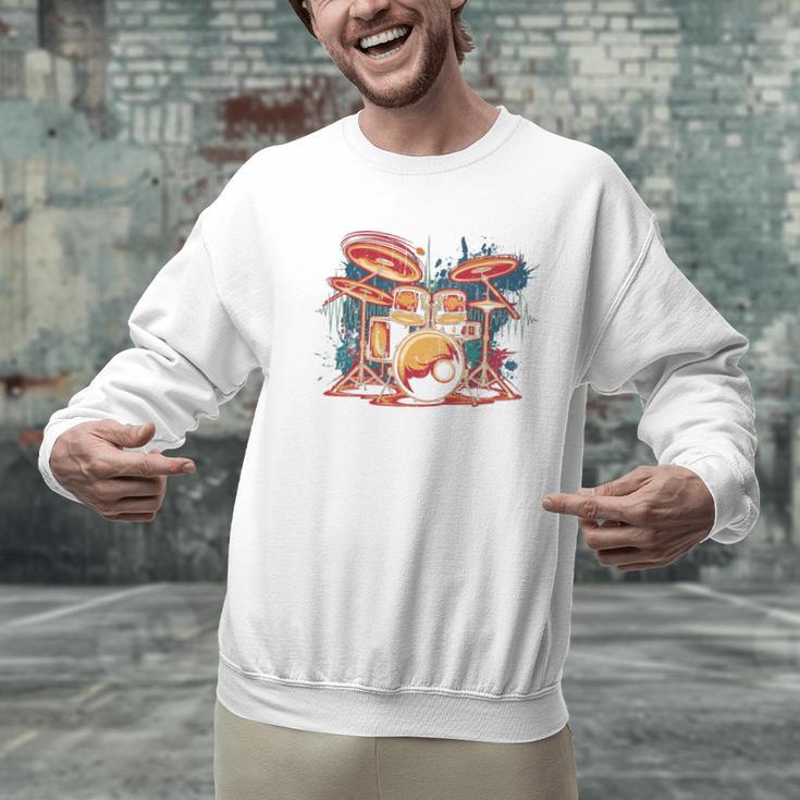 Dynamic Drum Kit For Drummers And Rock Music Lovers Sweatshirt Men Graphic Sweatshirt Dynamic Drum Kit For Drummers And Rock Music Lovers Sweatshirt Men Graphic Sweatshirt