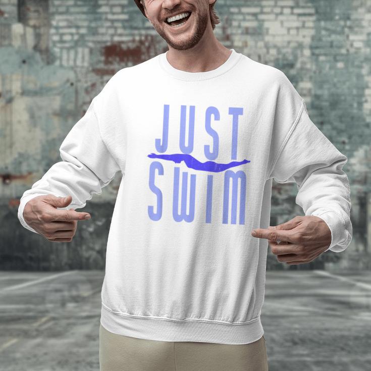 Just Swim Swimmer Swimming Men Graphic Sweatshirt