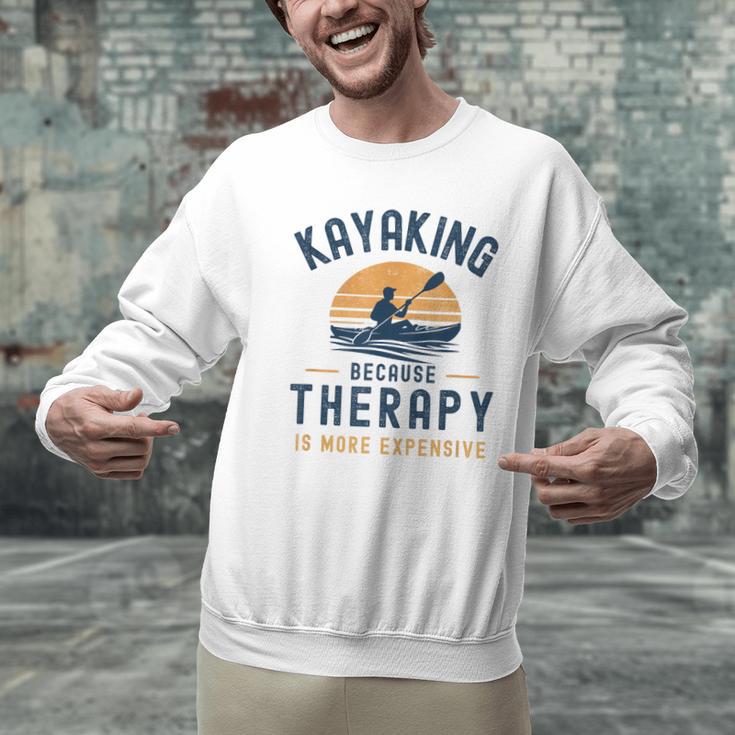 Kayaking Therapy Kayaker Canoe Paddle Lake River Men Graphic Sweatshirt
