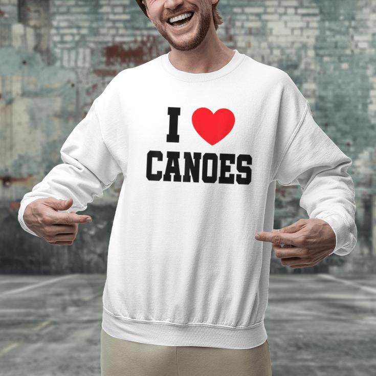 I Love Canoes Men Graphic Sweatshirt I Love Canoes Men Graphic Sweatshirt