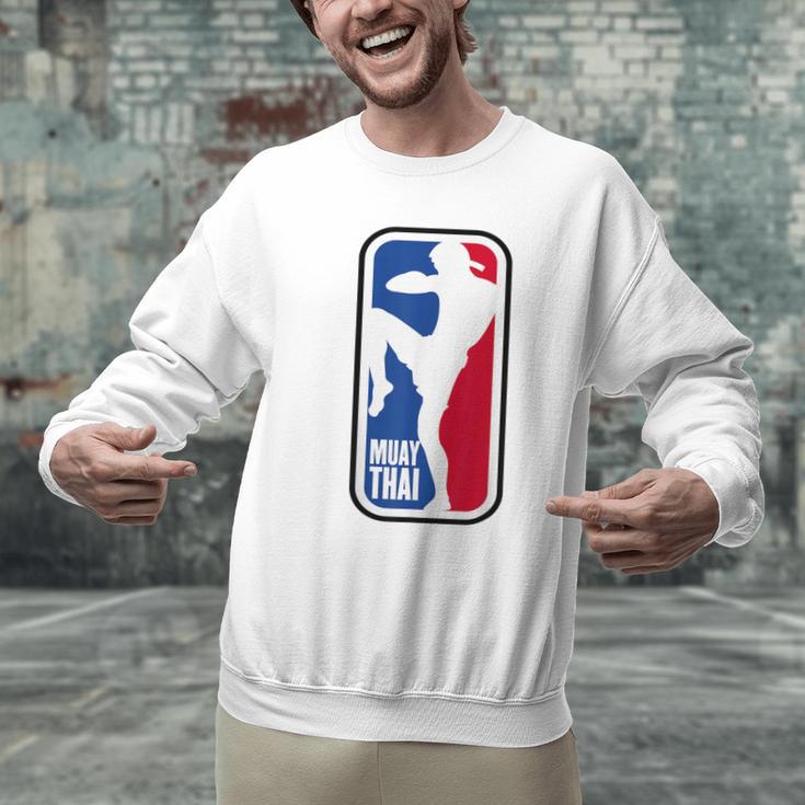 Muay Thai Fighter Retro Kickboxing MMA Training Men Graphic Sweatshirt Muay Thai Fighter Retro Kickboxing MMA Training Men Graphic Sweatshirt