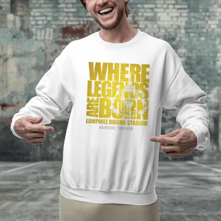 Muay Thai Lumpinee Boxing Stadium Where Legend Born Men Graphic Sweatshirt Muay Thai Lumpinee Boxing Stadium Where Legend Born Men Graphic Sweatshirt