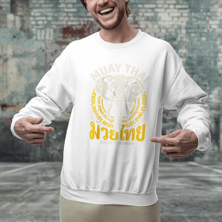 Muay Thai Thailand Fighter Martial Arts Son Of The Ishan Tee Raglan Baseball Tee Men Graphic Sweatshirt