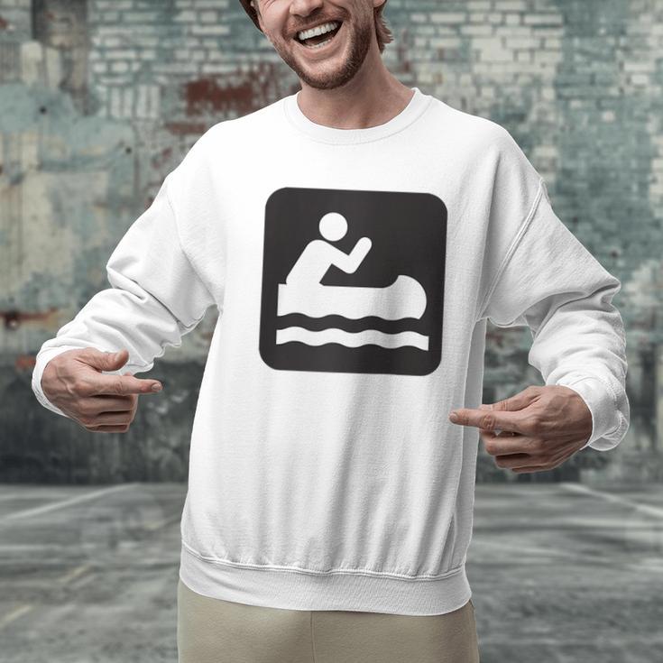 Outdoors Water Sports Canoe Canoeist Raglan Baseball Tee Men Graphic Sweatshirt