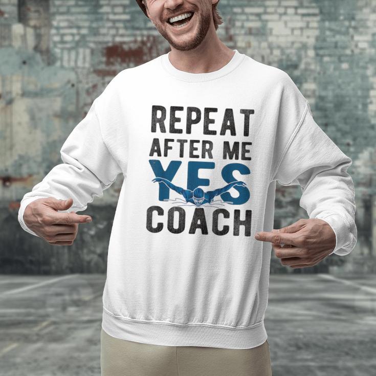 Repeat Yes Swim Coach Swimming Coach Men Graphic Sweatshirt Repeat Yes Swim Coach Swimming Coach Men Graphic Sweatshirt