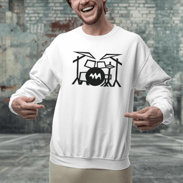 Retro Drum Kit Raglan Baseball Tee Men Graphic Sweatshirt