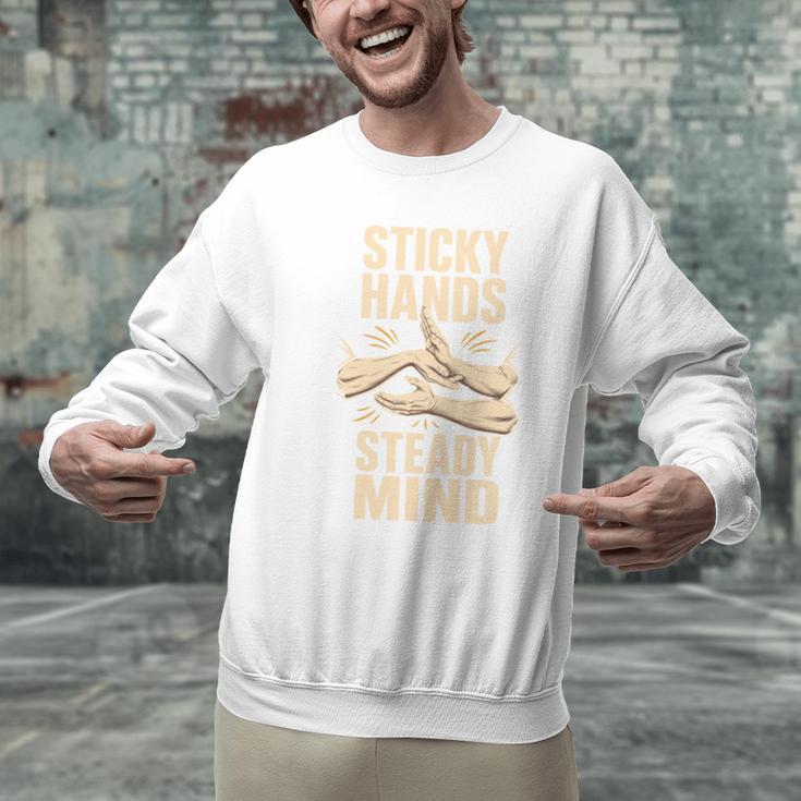 Sticky Hands Steady Mind Muay Thai Boxing Men Graphic Sweatshirt Sticky Hands Steady Mind Muay Thai Boxing Men Graphic Sweatshirt