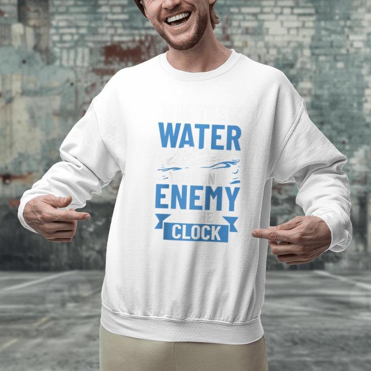 Swimming Enthusiast Swimming Expert Swimming Lover Swimmer Raglan Baseball Tee Men Graphic Sweatshirt