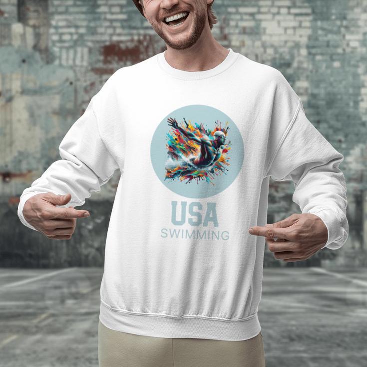 SWIMMING SPORT COMPETITIVE SWIM Men Graphic Sweatshirt SWIMMING SPORT COMPETITIVE SWIM Men Graphic Sweatshirt