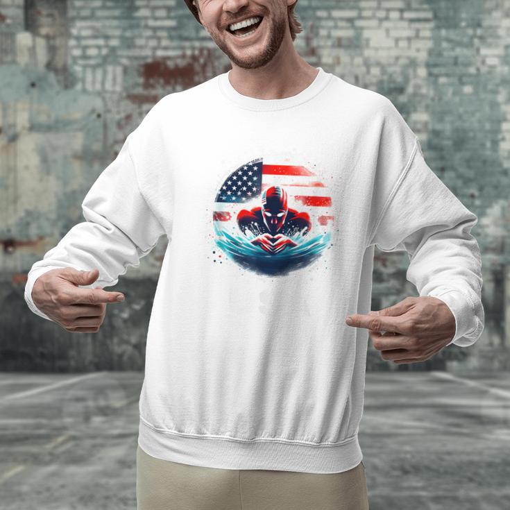 Swimming United States American Swimming Apparel Swimming Men Graphic Sweatshirt Swimming United States American Swimming Apparel Swimming Men Graphic Sweatshirt