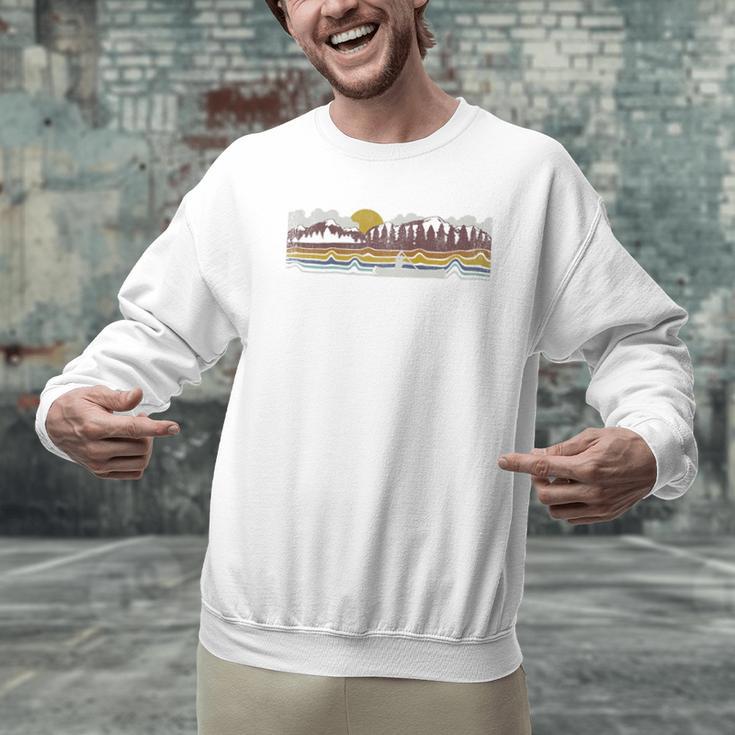Trendy Canoe Silhouette Colourful Landscape Raglan Baseball Tee Men Graphic Sweatshirt Trendy Canoe Silhouette Colourful Landscape Raglan Baseball Tee Men Graphic Sweatshirt