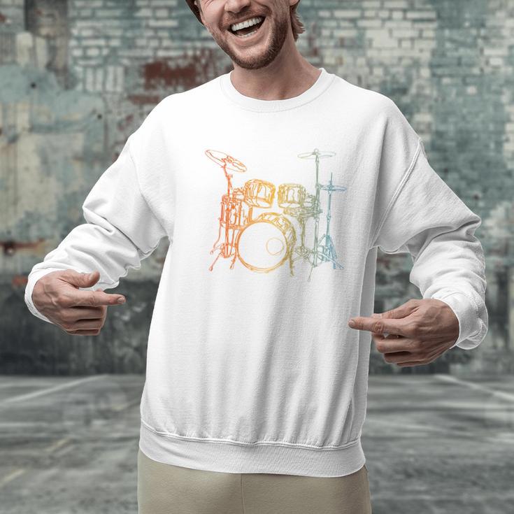 Vintage Drummer Drum Kit Men Graphic Sweatshirt Vintage Drummer Drum Kit Men Graphic Sweatshirt