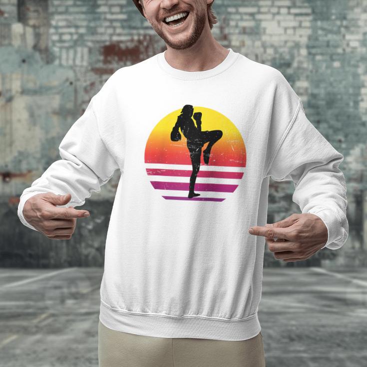 Women's Thai Boxer Thai Boxing Muay Thai Raglan Baseball Tee Men Graphic Sweatshirt