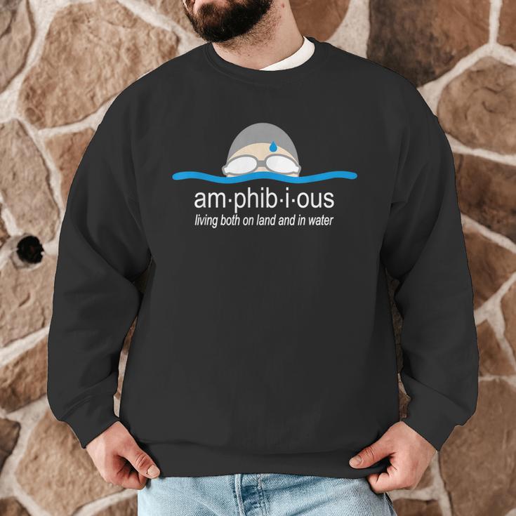 Amphibious Swimming Men Graphic Sweatshirt Amphibious Swimming Men Graphic Sweatshirt