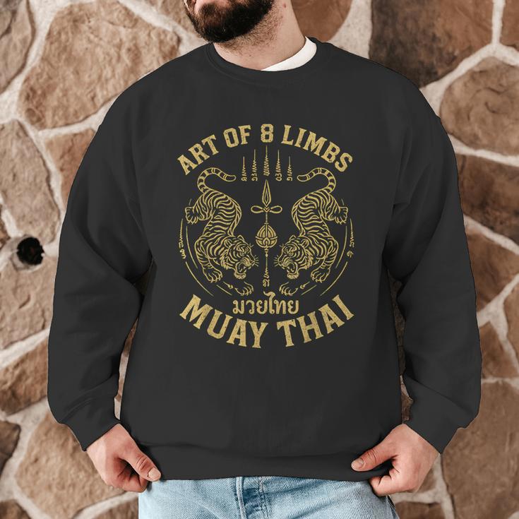Art Of 8 Limbs MMA Tiger Muay Thai Fighter Muay Thai Men Graphic Sweatshirt