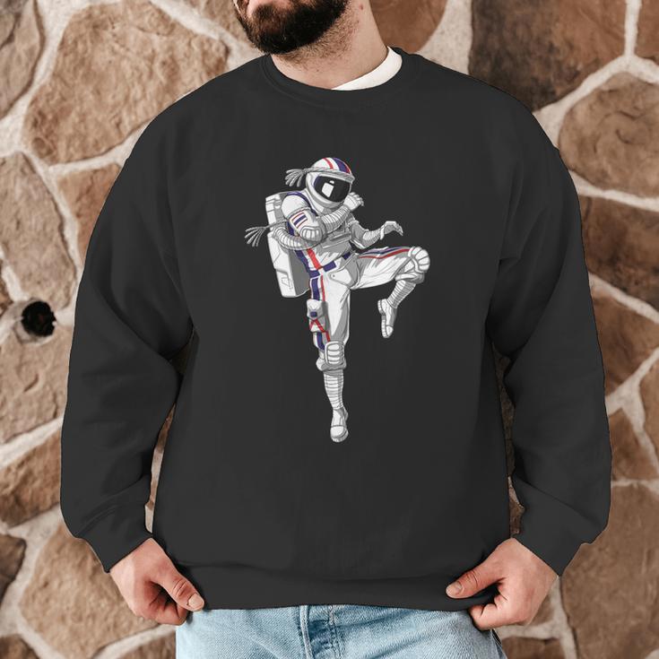 Astronaut Muay Thai Boxing Karate Kickboxing Martial Arts Men Graphic Sweatshirt