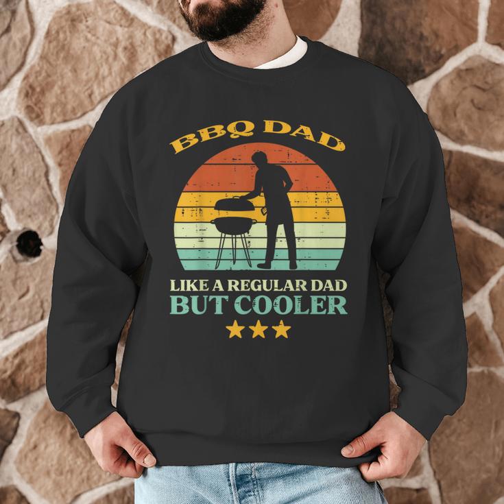 Bbq Dad Cooler Retro Barbecue Grill Fathers Day Daddy Papa Men Graphic Sweatshirt