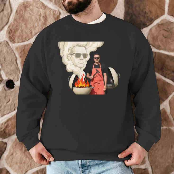 BBQ Dad Grilling Humor Men Backyard Men Graphic Sweatshirt
