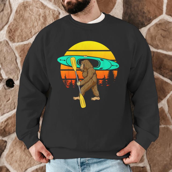 Bigfoot Kayak Paddling Lake Rafts Inflatable Canoe Sasquatch Men Graphic Sweatshirt Bigfoot Kayak Paddling Lake Rafts Inflatable Canoe Sasquatch Men Graphic Sweatshirt