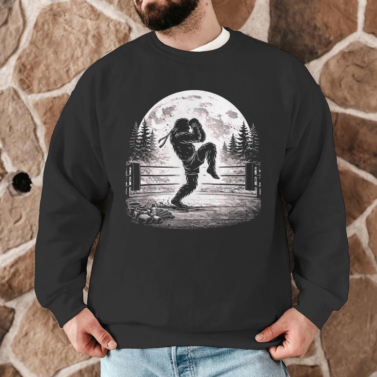 Bigfoot Muay Thai Boxer Martial Arts Sasquatch Men Graphic Sweatshirt Bigfoot Muay Thai Boxer Martial Arts Sasquatch Men Graphic Sweatshirt